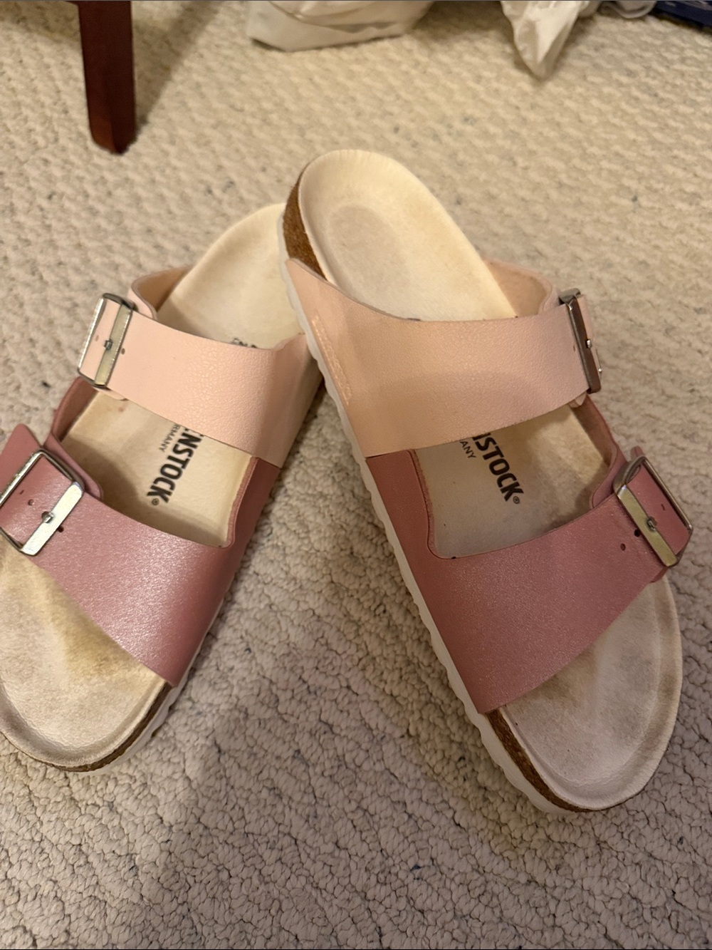 Birkenstock Arizona Split Light Pink & Metallic Pink Sandals